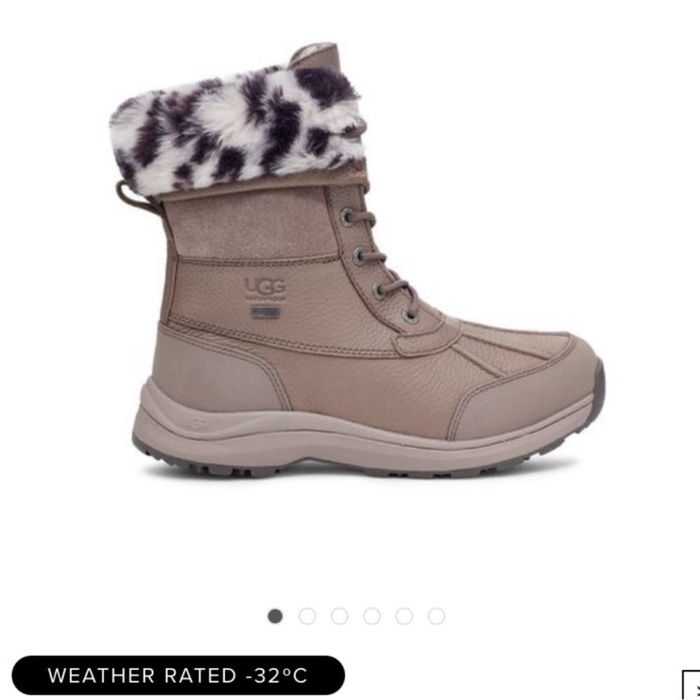 UGG Brown Winter & Rain Boots with Fur Lining and Waterproof Material